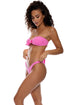 Luli Fama Beach Fuzz Knot Bow Bandeau Top